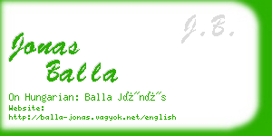 jonas balla business card